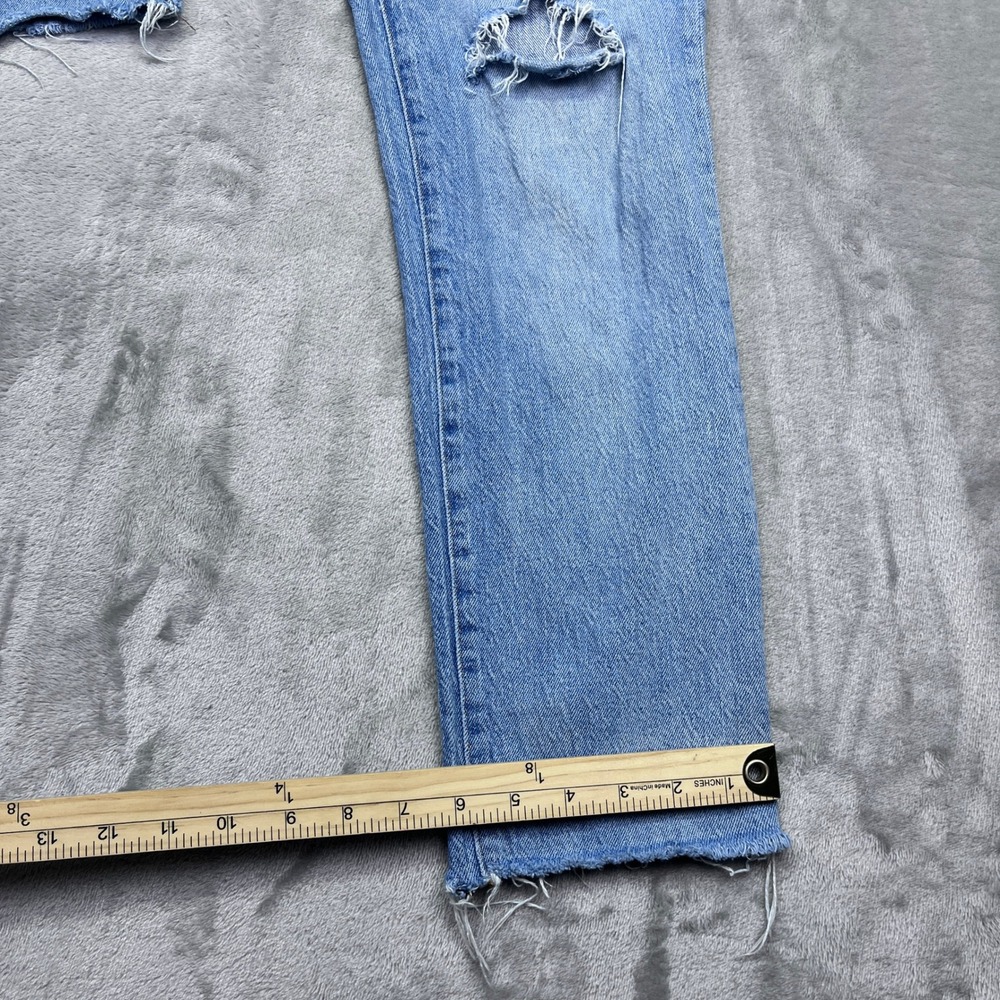 Madewell The Perfect Vintage Jean Light Wash Distressed Raw Hem Women's Size 26 - Picture 9 of 10